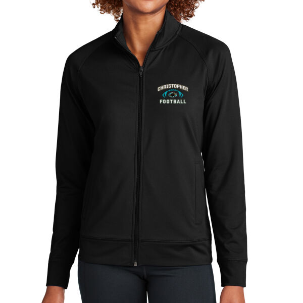 Christopher Football Ladies Sport Wick Stretch Full Zip Cadet Jacket Thumbnail