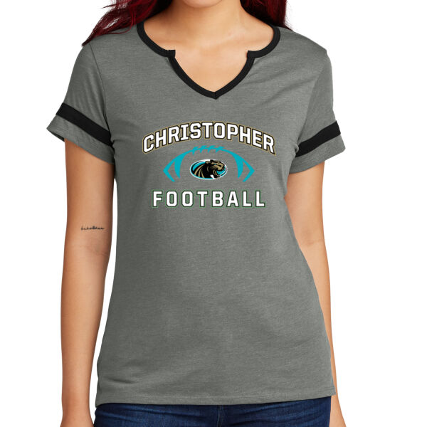 Christopher Football - Ladies Halftime Notch Neck Tee Thumbnail