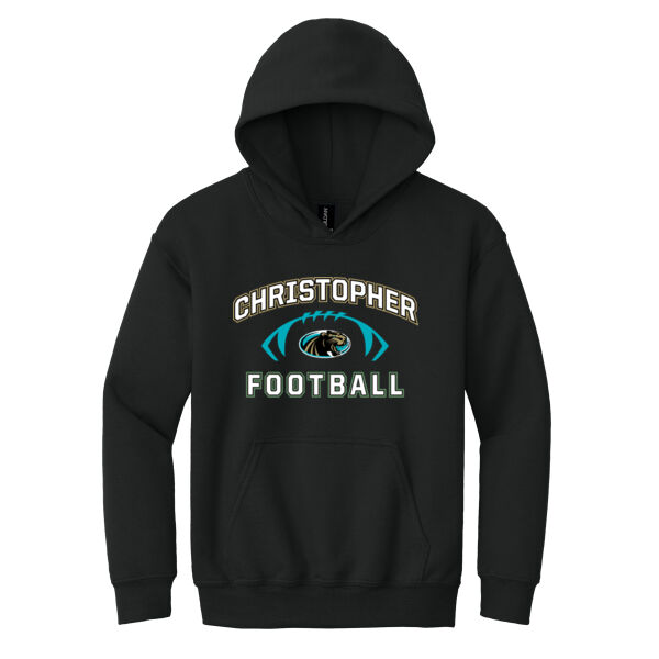 Christopher Football Youth Heavy Blend Hooded Sweatshirt Thumbnail