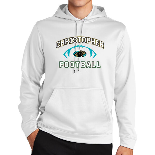 Christopher Football Sport Wick Fleece Hooded Pullover Thumbnail