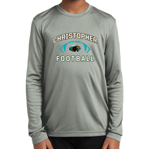 Christopher Football Youth Long Sleeve PosiCharge Competitor Tee Thumbnail
